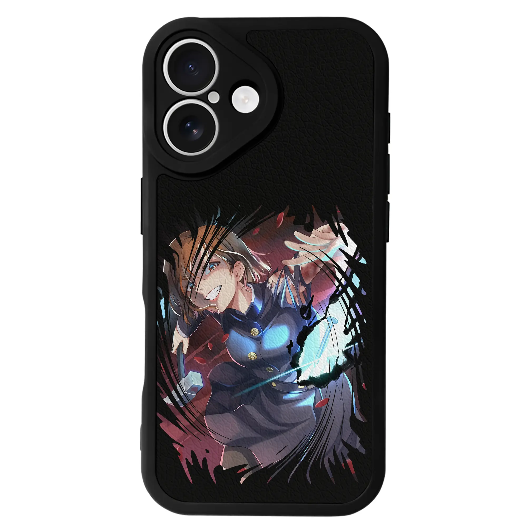 呪術廻戦 グッズ,釘崎 野薔薇 - IPhone 16シリーズ対応 ・ シリコンスマホケース ・ レザー調 ・ 高精度フィット ・ 耐衝撃 ・ ワイヤレス充電対応 ・ 精密カット